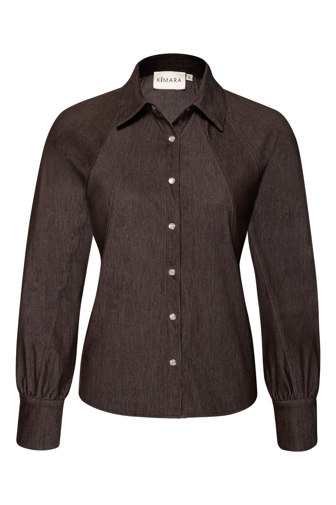 Pino Blouse in Denim Brown – Kimara Fashion