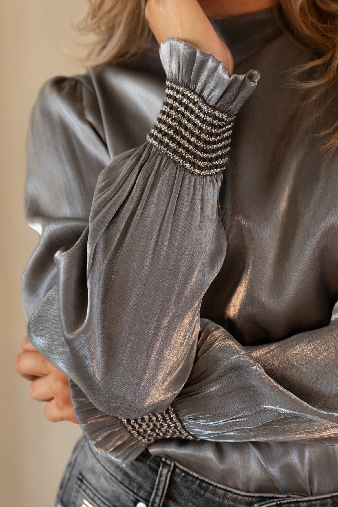 Indy Blouse in Grey Souk – Kimara Fashion