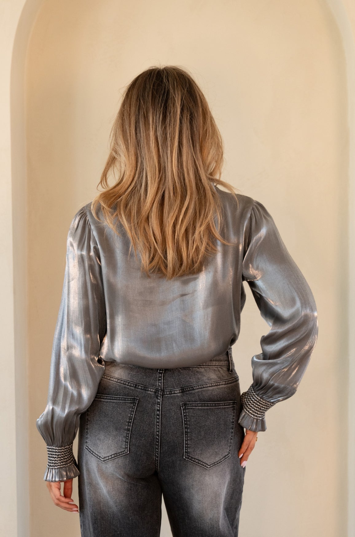 Indy Blouse in Grey Souk – Kimara Fashion