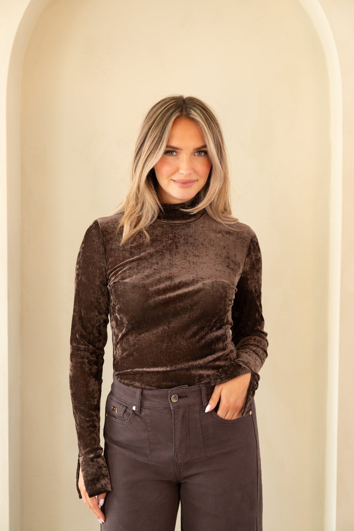 Brodi Top in Brown – Kimara Fashion