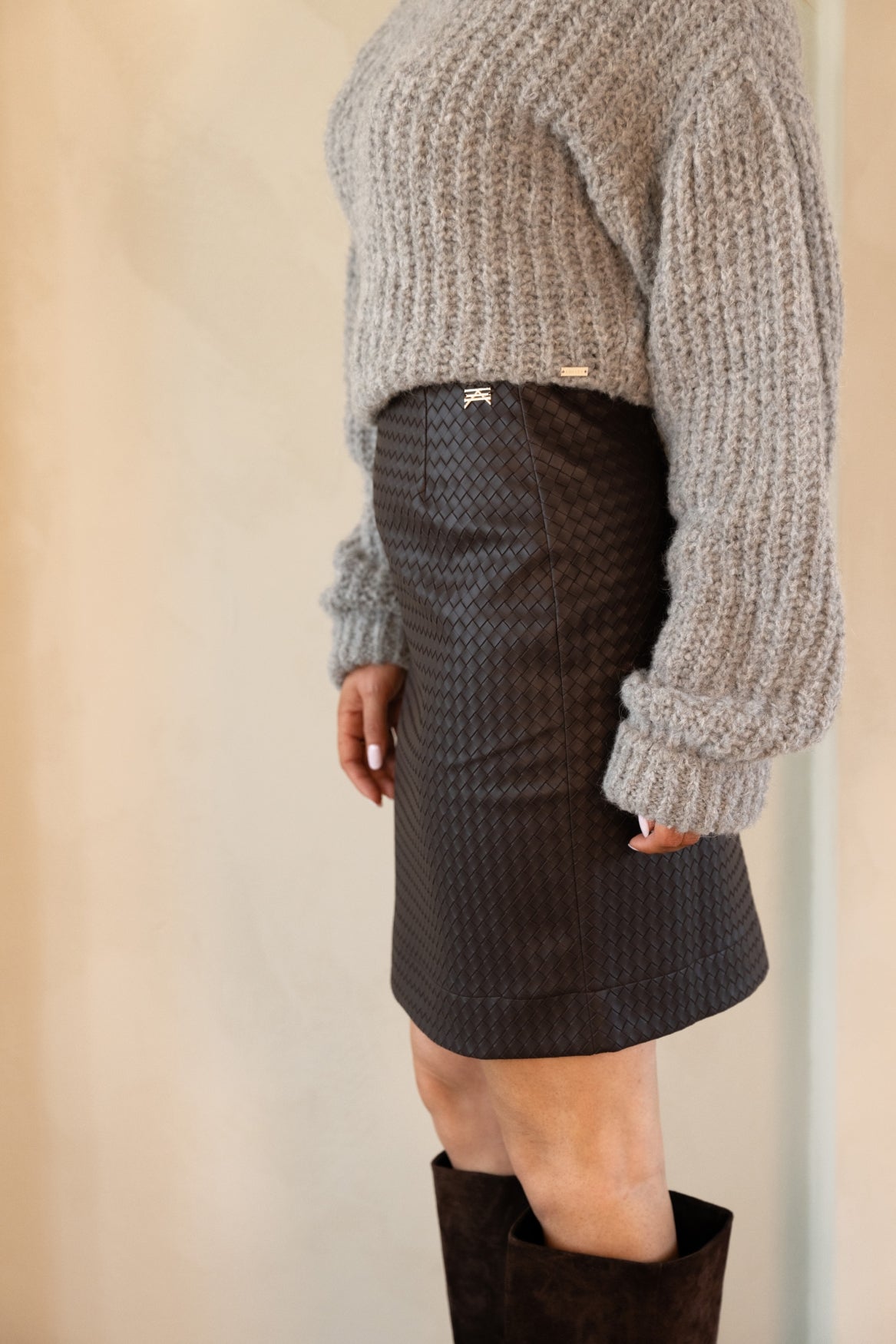 Fayenna Skirt in Brown – Kimara Fashion