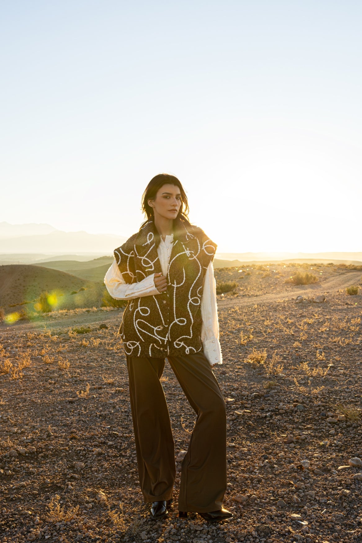 Maria Gilet in Brown – Kimara Fashion