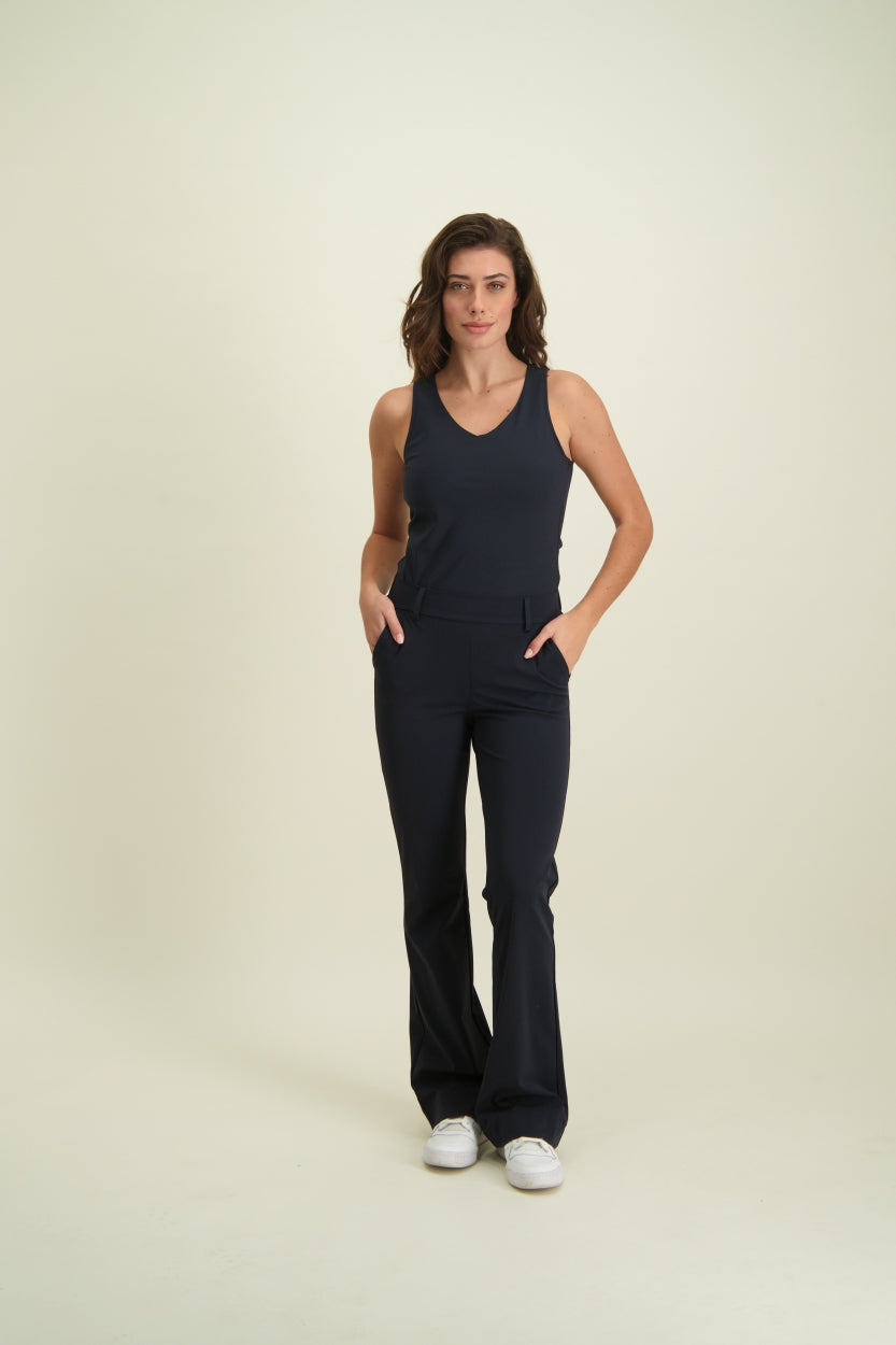 Serena Flared in Dark Blue – Kimara Fashion