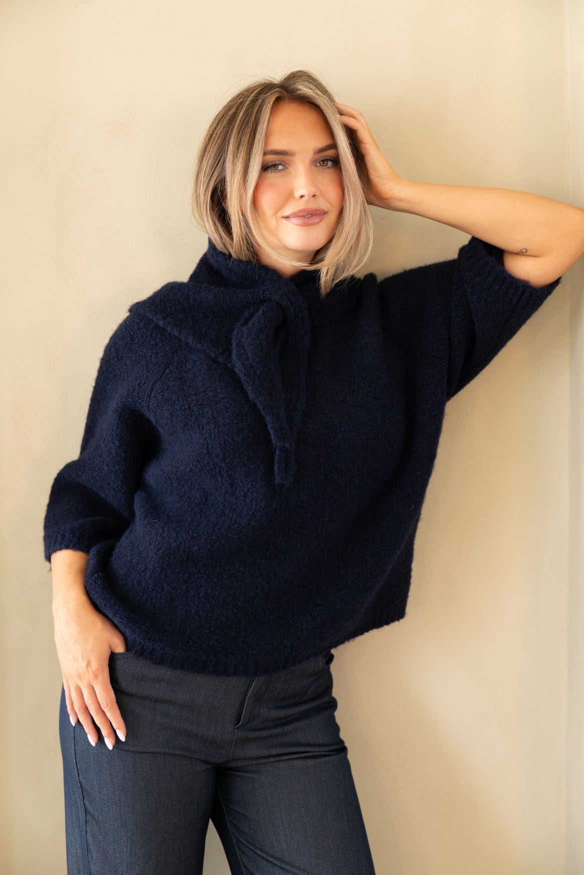 Aspen Pullover in Dark Blue – Kimara Fashion