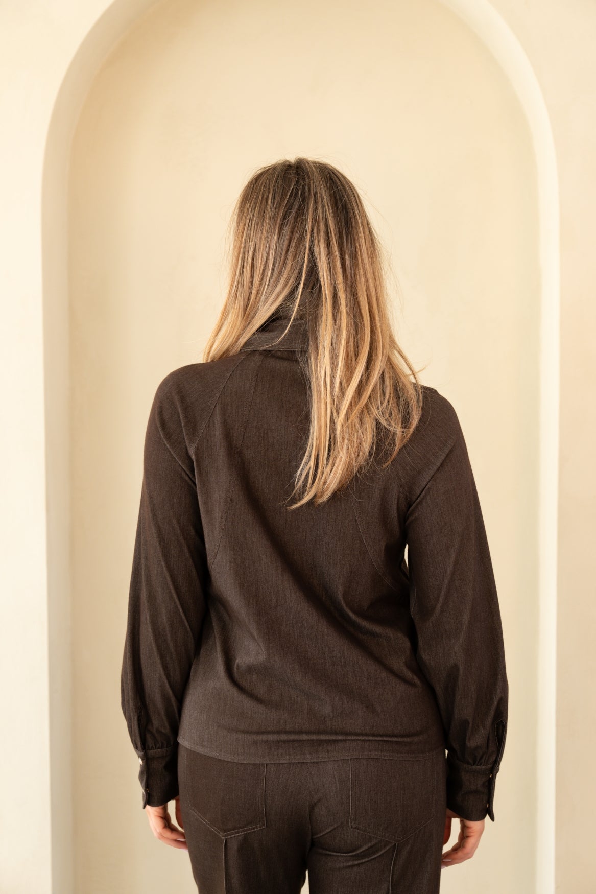 Pino Blouse in Denim Brown – Kimara Fashion