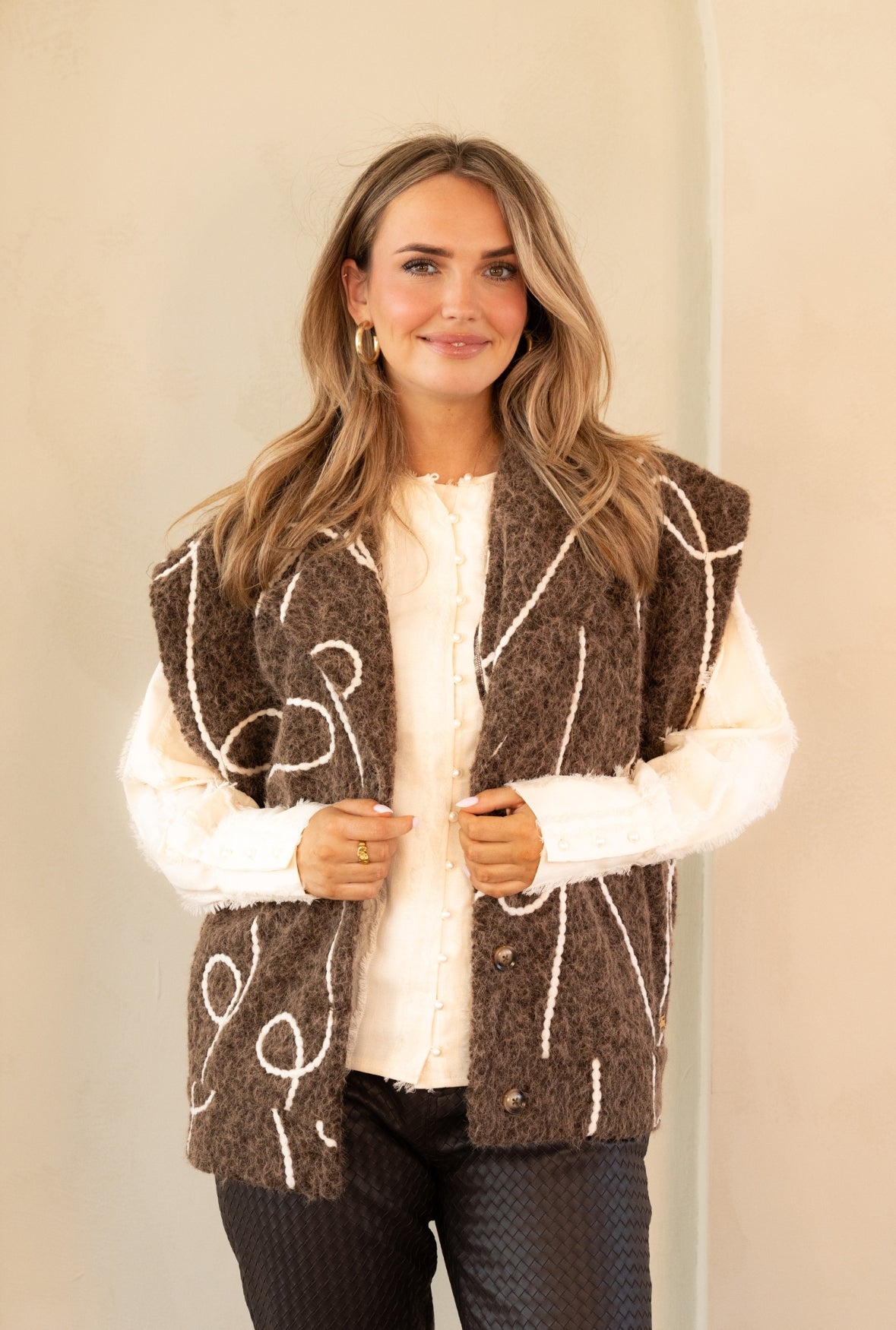 Maria Gilet in Brown – Kimara Fashion