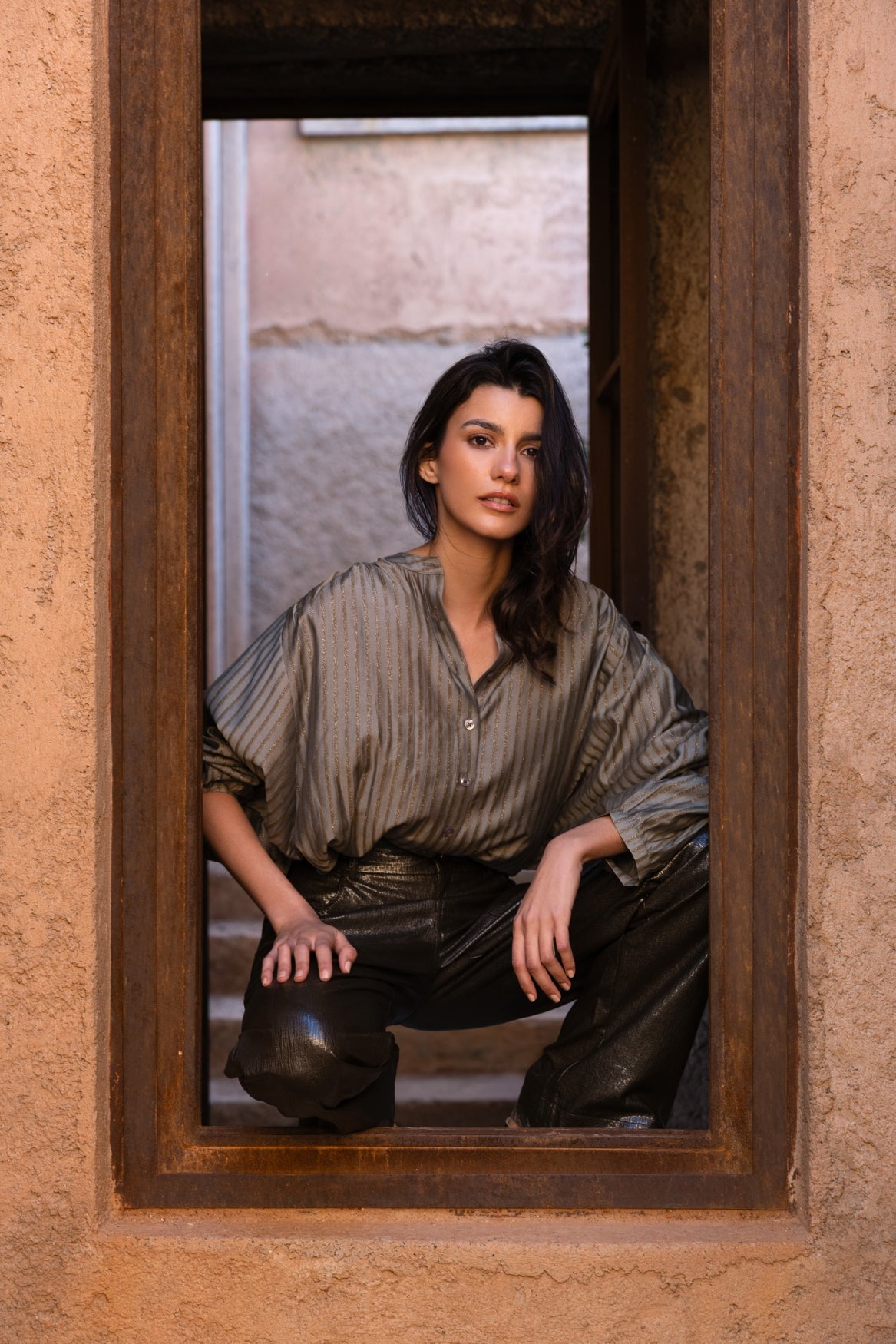 Kika Blouse in Olive Mirage – Kimara Fashion