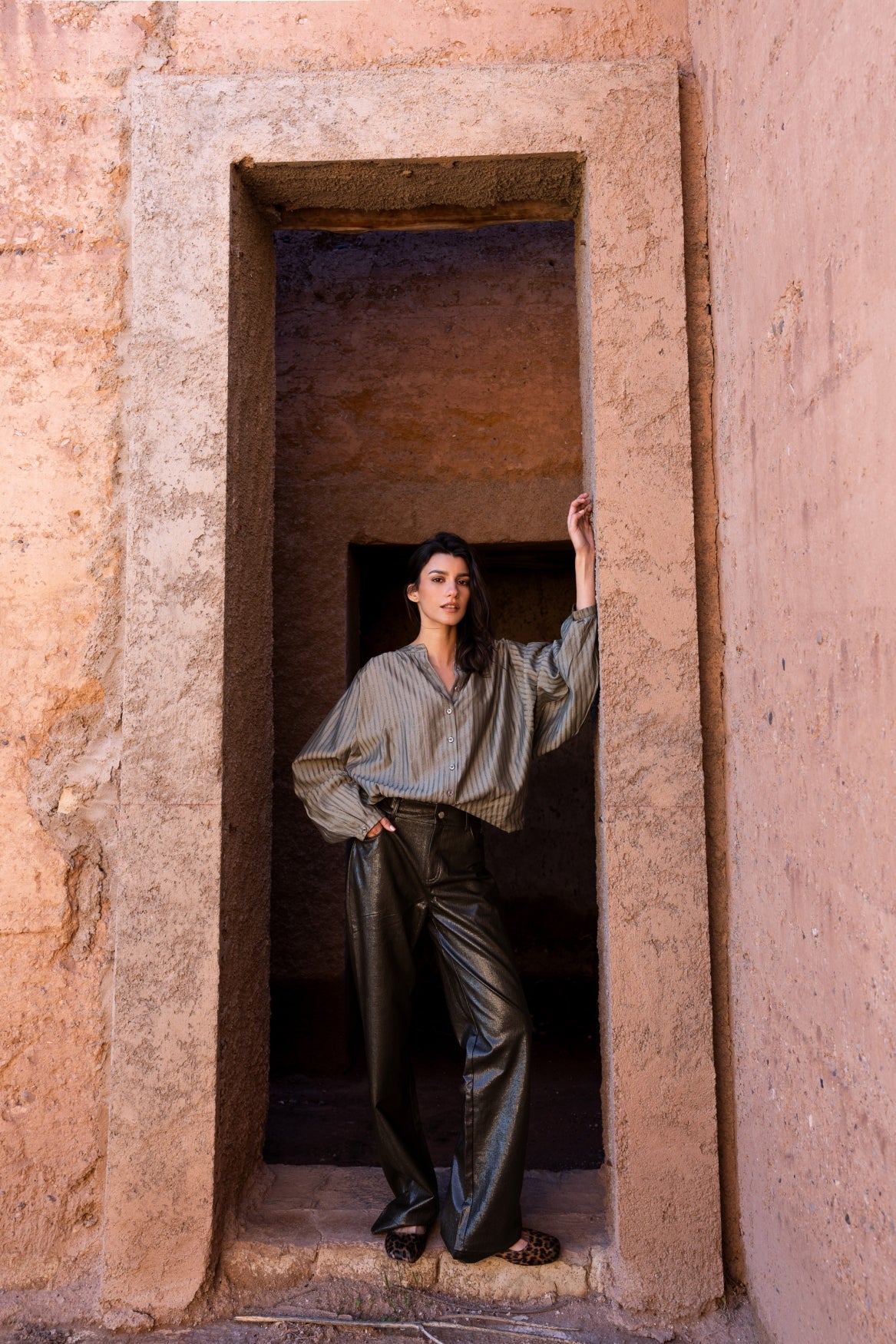 Kika Blouse in Olive Mirage – Kimara Fashion